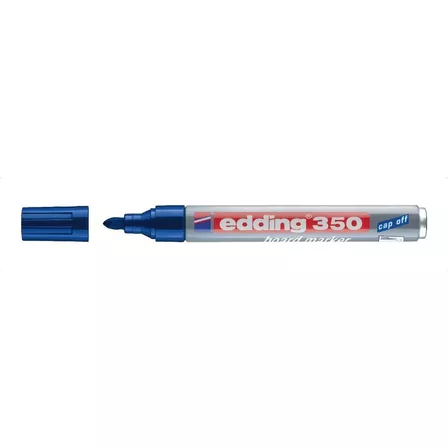 Marcador Pizarra Edding 350 Cuerpo De Aluminio Recargable Color Azul