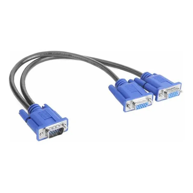 Cable Vga Hembra A Doble Vga Macho Para Monitores 15 Pines