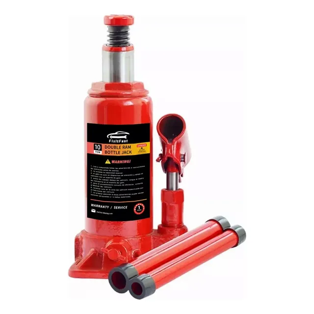 Gato Hidráulico De Botella Soldado Con Capacidad De 10 T FIXITFAST