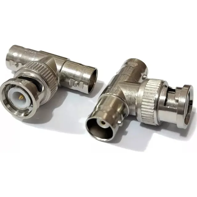 Conector Bnc T Macho 1 Para 2 Fêmea Divisores De Sinal