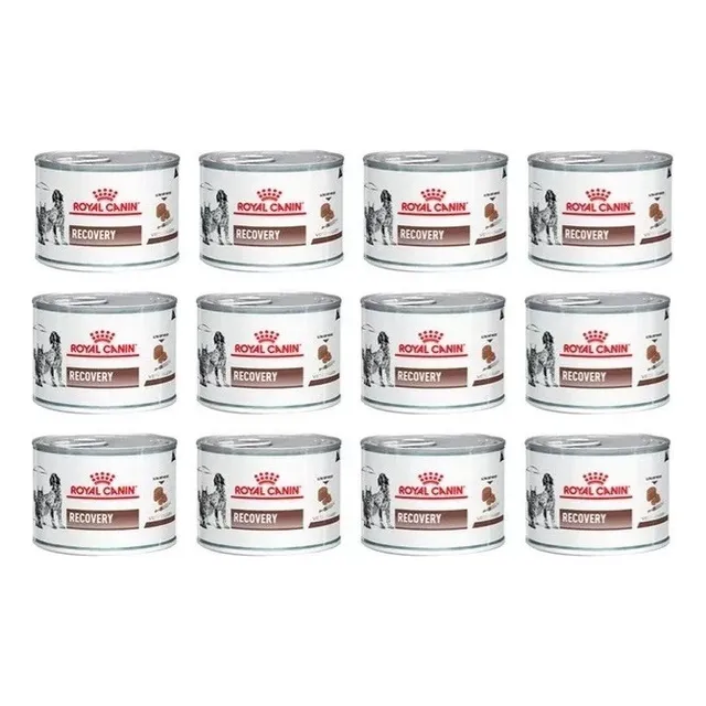 Royal Canin Veterinary Diet Canine Recovery alimento húmedo para perro gato adulto 12 latas de 195gr