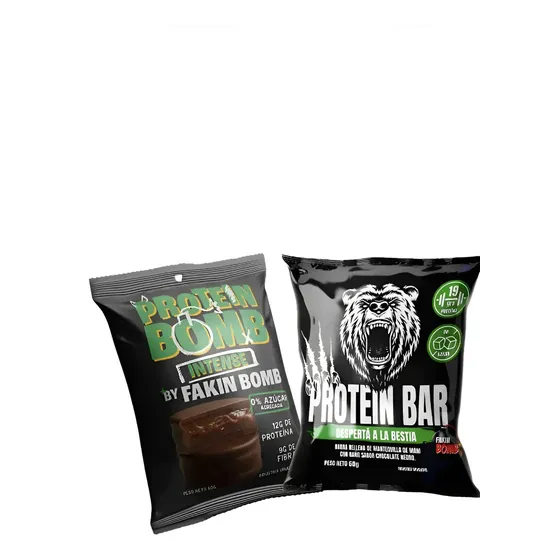 Fakin Bomb Protein Bomb Intense X10 + Protein Bar X10 Chocolate