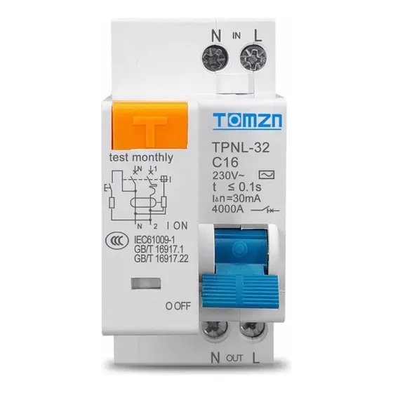 Interruptor diferencial miniatura-para trilhos din Tomzn TPNL-32