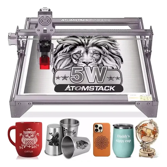 Gravadora Corte Laser Original Atomstack A5 Pro 40w Madeira