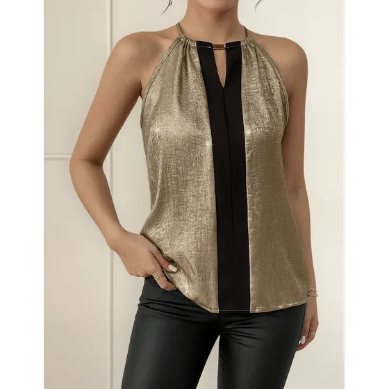 Blusa Cuello Redondo Elegante Verano Casual Carolinas Store.