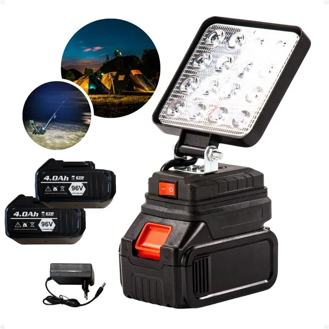 Refletor Led Portátil Com 2 Baterias Recarregáveis 110/220v 