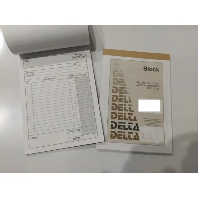 Block De Facturas 80h Media Carta, Nuevos