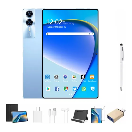 Tablet Hancdon S12 Android 13 11.6" 12GB RAM 512GB ROM Azul Claro con Funda y Lápiz Óptico