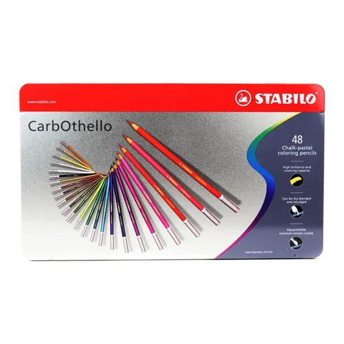 Lápis Pastel Aquarelável Carbothello Stabilo 48 Cores