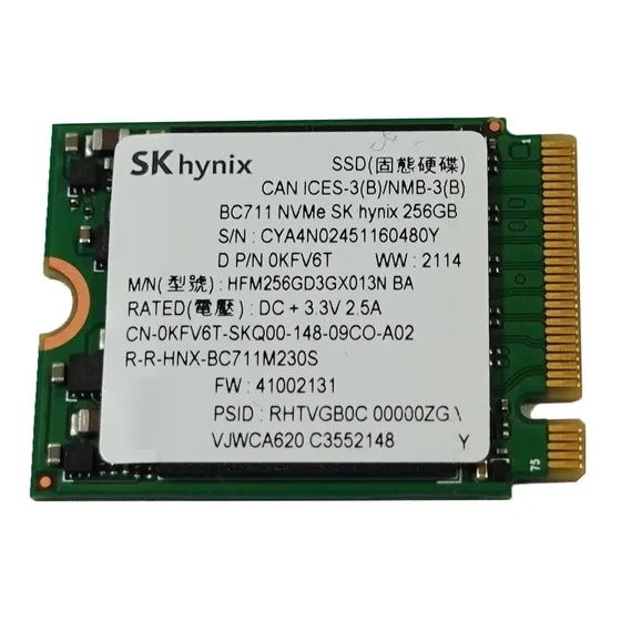 Disco Sólido Ssd Sk Hynix Bc711 256gb M.2 2230 Pcie Nvme Oem Color Verde oscuro