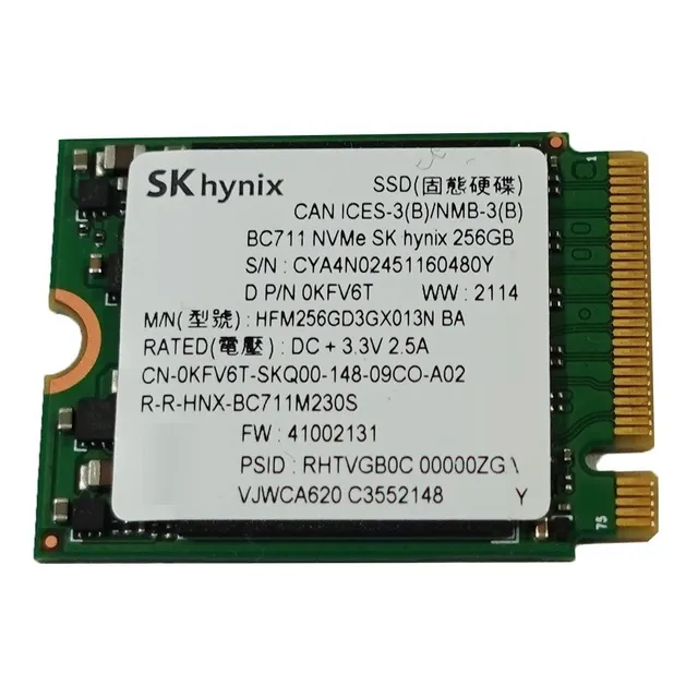 Disco Sólido Ssd Sk Hynix Bc711 256gb M.2 2230 Pcie Nvme Oem Color Verde oscuro