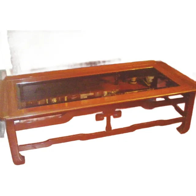 Mesa De Madera De Centro Con Vidrio En Perfecto Estado