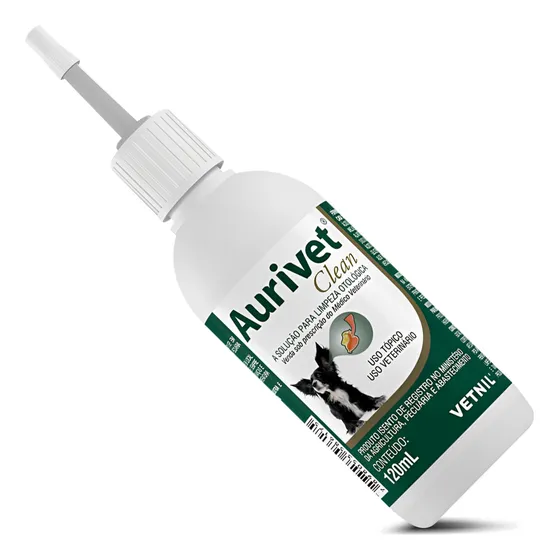 Aurivet Clean 120ml Limpeza Otológica Vetnil