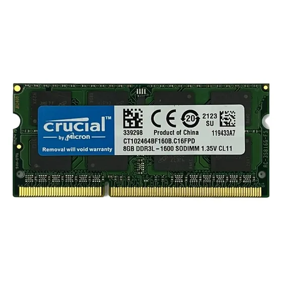 Memória Ram Crucial 8gb Ddr3l 1600mhz Para Notebook Original