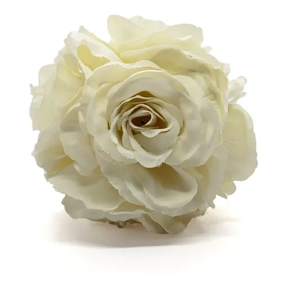 Bocha De Rosa Artificial Blanca Deco
