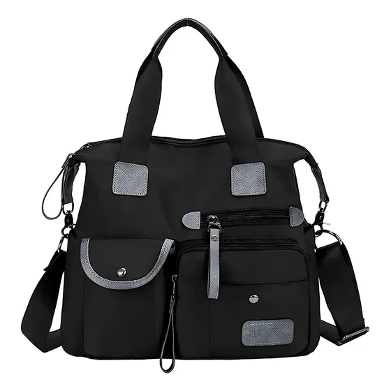 Bolso Mujer Impermeable Abeleza AP-3 Bandolera Color Negro de Nylon