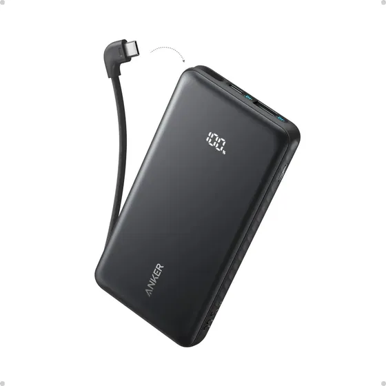 Power Bank Anker Carregador Portátil 10.000mah 22.5w Preto