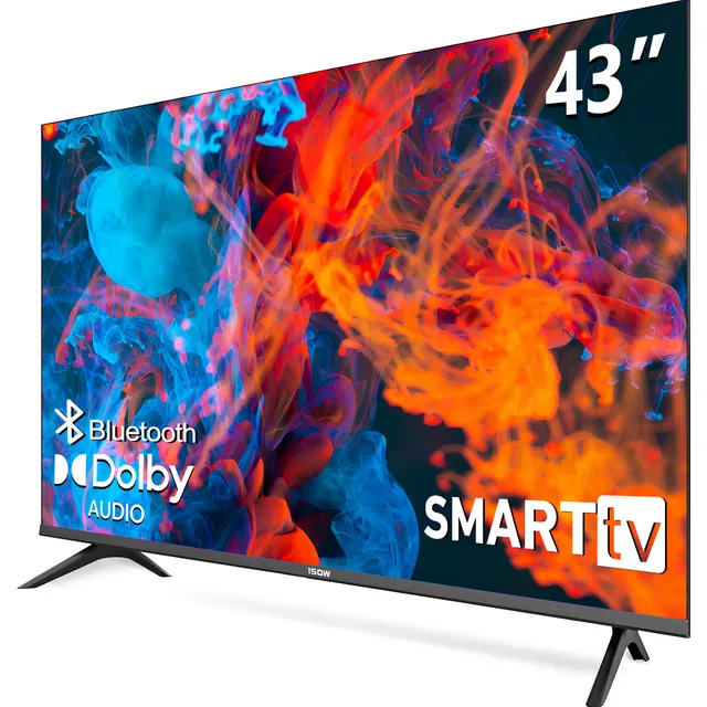 1sow® Smart Tv Pantalla 43 Pulgadas Dled Android Netflix Youtube Disney+ Hulu Negro Full Hd Hdmi Dolby Audio 2k