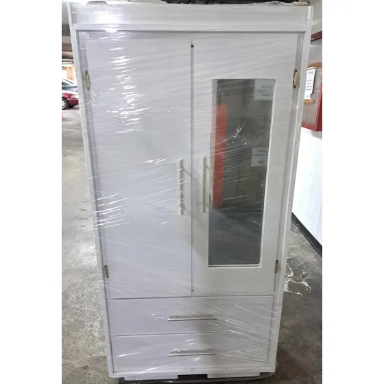 Escaparate Tipo Closep  Madera Y Mdf  2 Puertas Y Gavetas