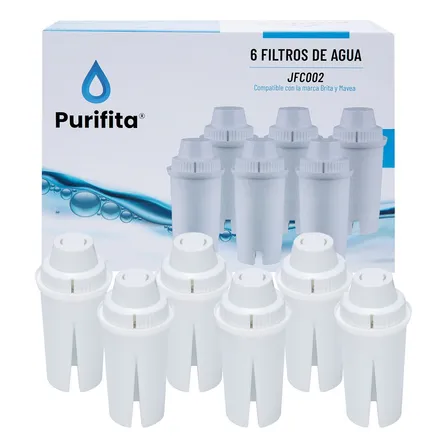Filtro Purificador De Agua Para Jarra Repuesto Purifita X6