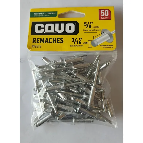 Remaches 3/16 X 5/8  50 Und
