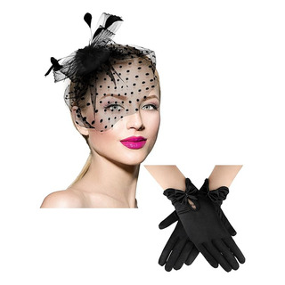 50s Fascinator Hat For Women Funeral Veil Hat Pillbox Cocktail Tea Party Headpiece And Lace Glove 50s Fascinator Hat For Women Funeral Veil Hat Pillbox Cocktail Tea Party Headpiece And Lace Glove