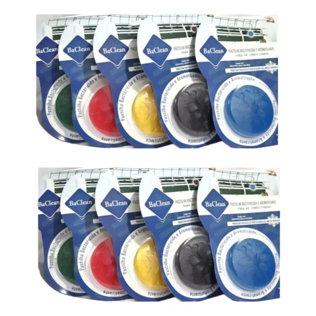 Kit 10 Pastilha Bactericida Aroma Ar Condicionado Split