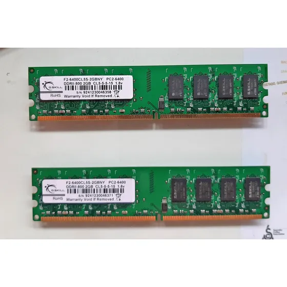4gb Memória Ram 2gbx2 Kingston Kvr800d2n6k2/2g