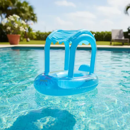 Bote Inflável Infantil Com Cobertura Uv Até 35kg Verão Praia