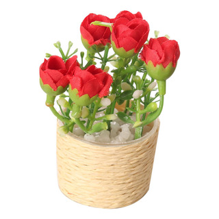 Mini Casa De Muñecas Flor Paisaje Estático Modelo /6 Rojo Mini Casa De Muñecas Flor Paisaje Estático Modelo /6 Rojo