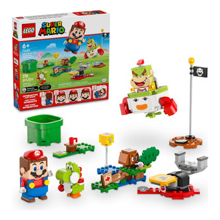 Lego® Super Mario Aventuras Interactivas Con Lego® Mario 71439; Figuras De Juguete De Lego Mario, Bowser Jr., Un Goomba Y Yoshi; Con Plataforma De Equilibrio, Una Tubería Inicial Y Un Banderín Lego® Super Mario Aventuras Interactivas Con Lego® Mario 71439; Figuras De Juguete De Lego Mario, Bowser Jr., Un Goomba Y Yoshi; Con Plataforma De Equilibrio, Una Tubería Inicial Y Un Banderín
