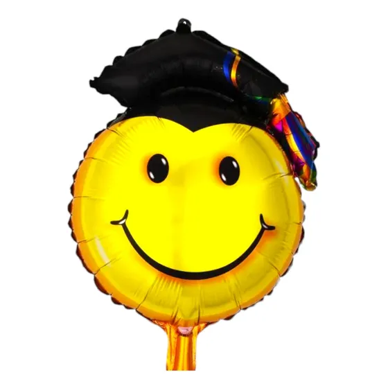 25 Globos Graduación Carita Con Birrete 36x28 Centros Mesa