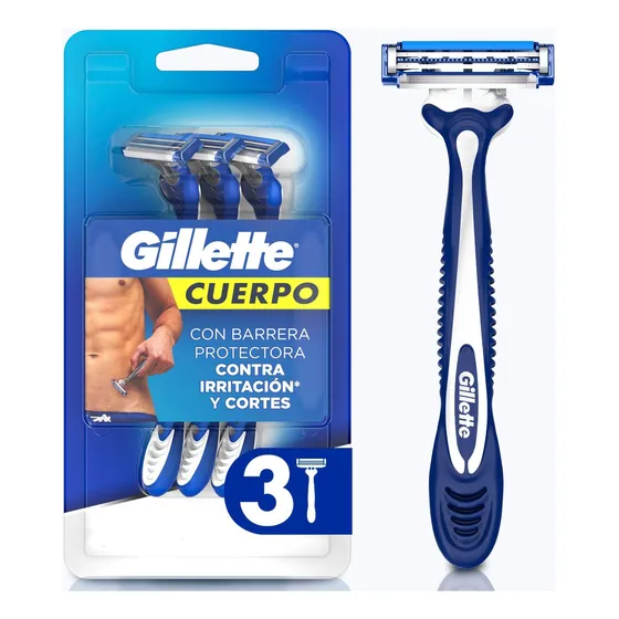 Máquina De Afeitar Gillette Cuerpo 3 Un