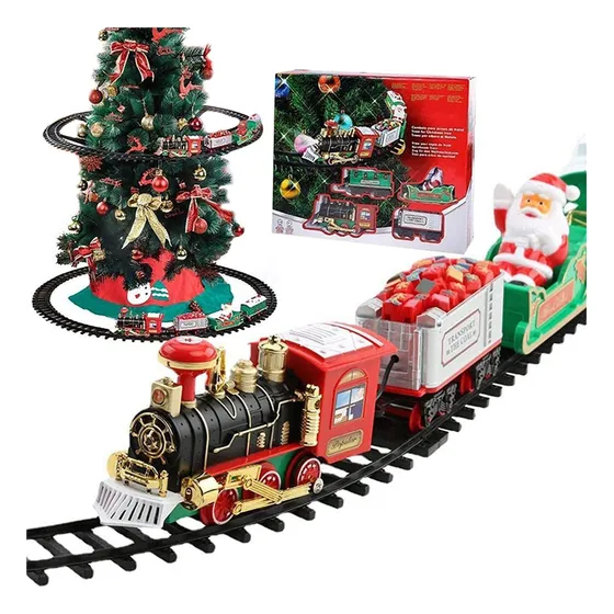Tren De Navidad Eléctrico Para Decoración De Árbol De Navida