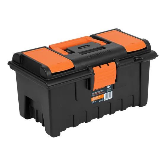 Caja Para Herramienta De 16 Con Compartimientos Truper 11141 Color Negro