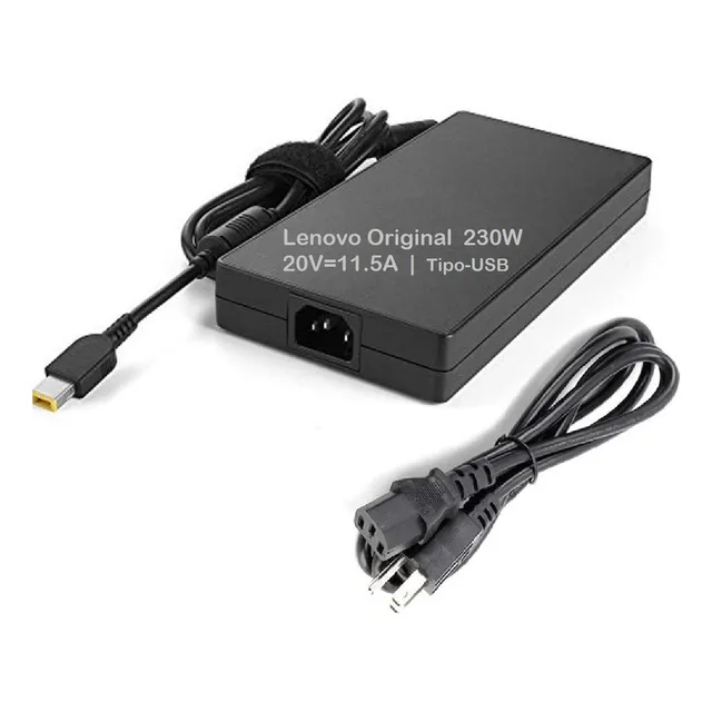 Cargador Lenovo 230w | 20v=11.5a Legion,thinkpad Color Negro