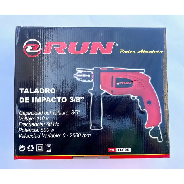 Taladro De Impacto 3/8   110v Rev. 500w Run Tl005