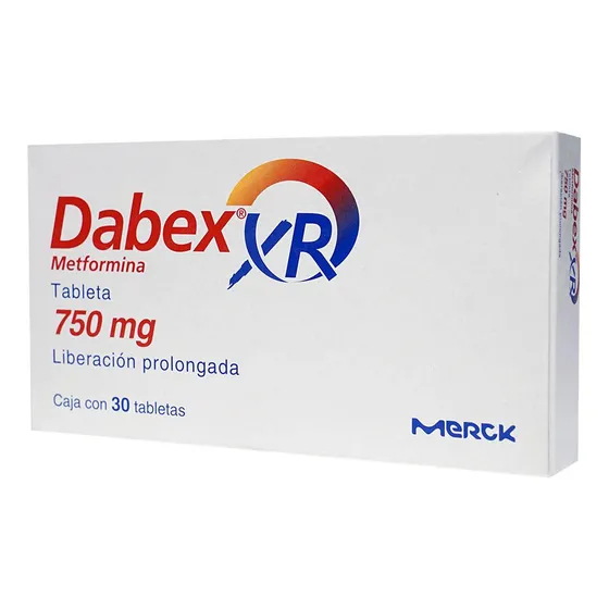 Dabex Xr Tabletas De Liberación Prolongada 750 Mg, 30 Tabletas