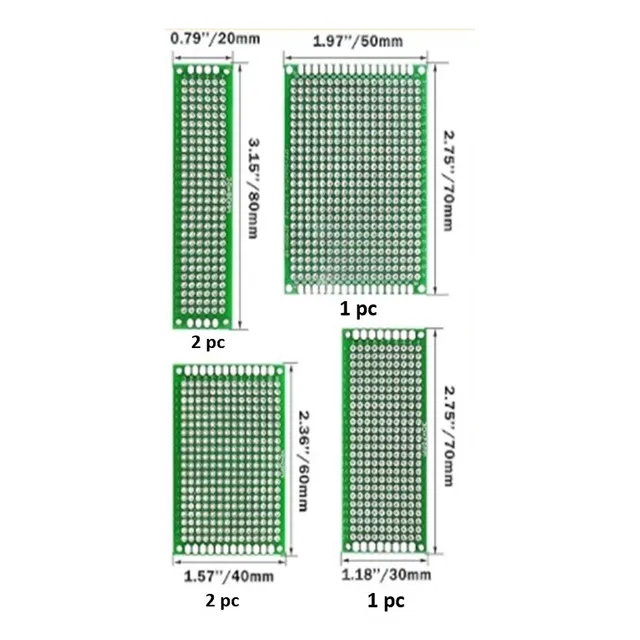 Baquelitas Pcb Perforada Circuito Impreso Son 6 Piezas