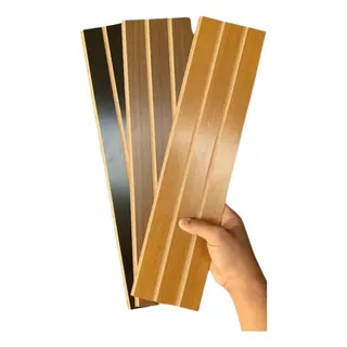 20 Placas Adesivas Painel Madeira Ripada Decoração Mdf 45x11