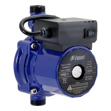 Bomba Agua Presurizadora PRE1 Vasser Motorarg 120W 220 V