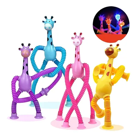 Kit 15 Girafa Estica E Gruda Melman Pop It Tubo Tik Tok Multicores