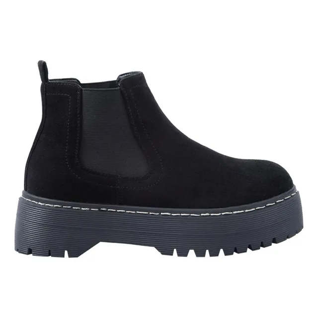 Bota Chelsea Plataforma Traslucida Goodyear Negro Mujer 329d