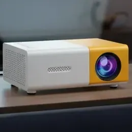 Mini Proyector Led Portátil 1080p Yellow And White
