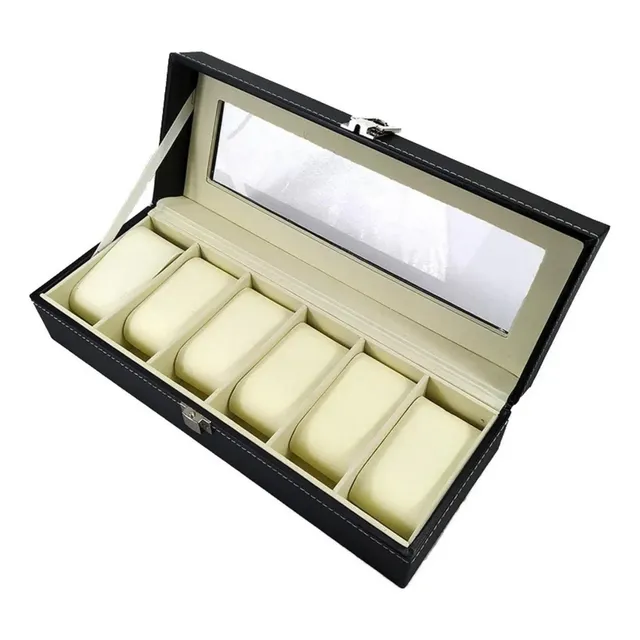 Estuche De Almacenamiento Caja Organizador Para 6 Relojes
