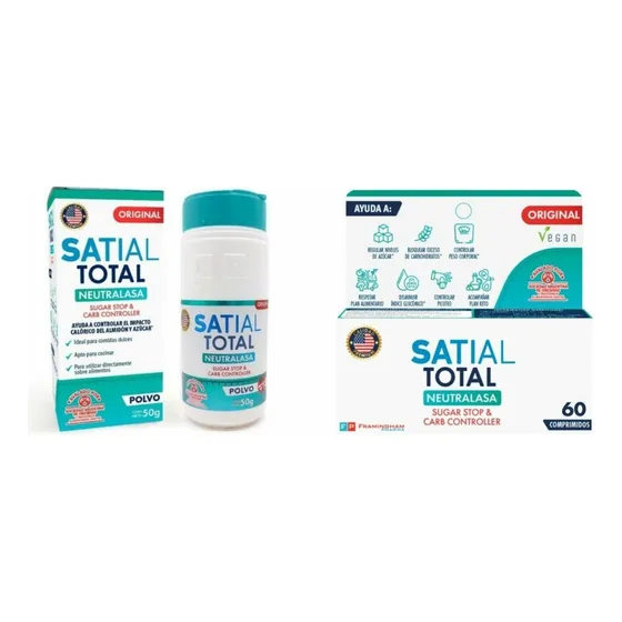 Combo Satial Total Bloq Polvo X 50 Gr + Comprimidos X 60 Sabor Sin Sabor