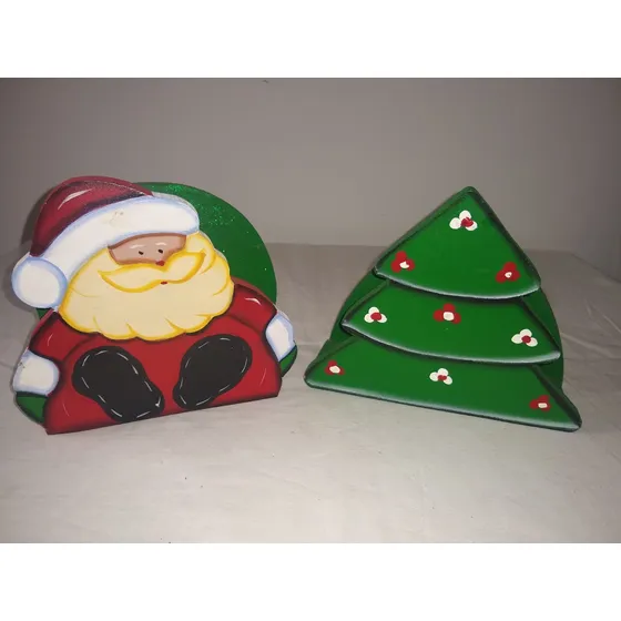 Servilleteros Con Motivos Navideños - Usados