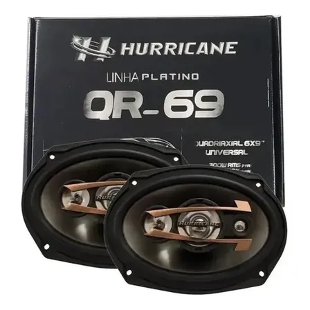 Alto-Falantes Quadriaxial 6x9 Hurricane QR69 300W 4 Ohms Carro