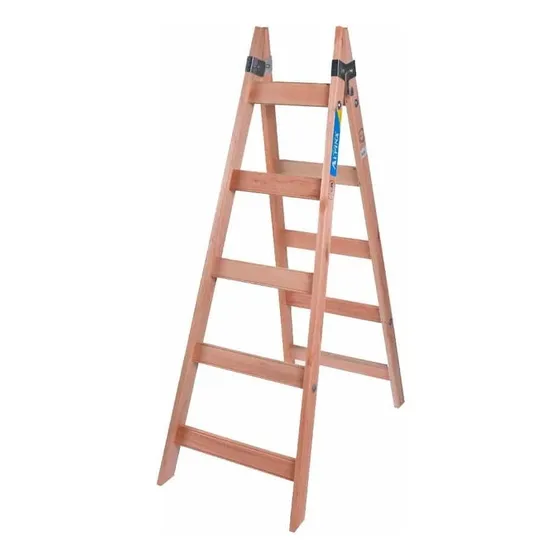 Escalera Pintor Madera Reforzada 5 Escalones Alpina Sibaco