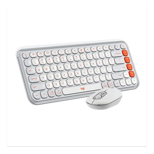TECLADO Y MOUSE LOGITECH POP ICON WHITE 920013055